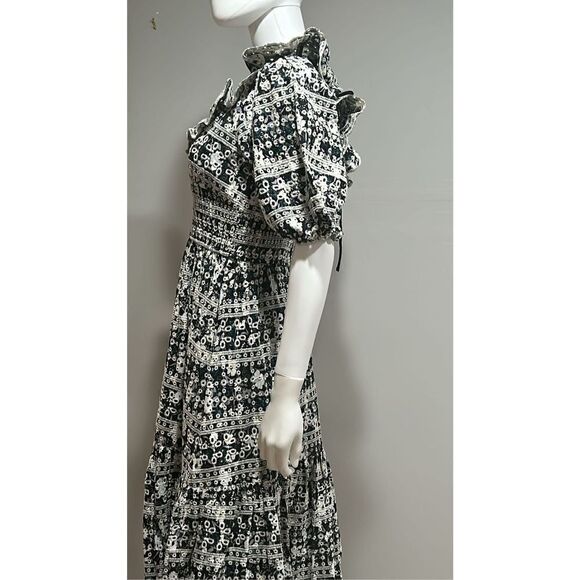 En Saison Alessandra Cotton Eyelet Midi Dress Size Small - Picture 10 of 16